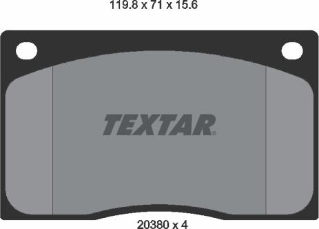 Textar 2038001 - Гальмівні колодки, дискові гальма avtolavka.club