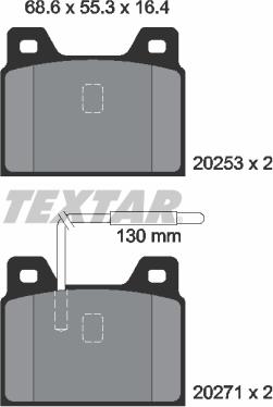 Textar 2025301 - Гальмівні колодки, дискові гальма avtolavka.club