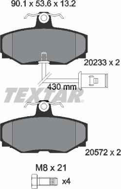 Textar 2023301 - Гальмівні колодки, дискові гальма avtolavka.club