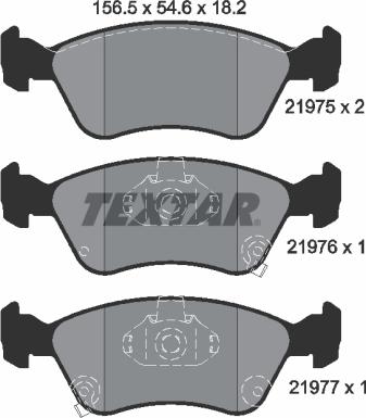 Textar 2197502 - Гальмівні колодки, дискові гальма avtolavka.club