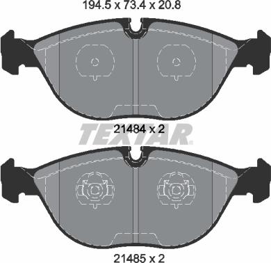 Textar 2148401 - Гальмівні колодки, дискові гальма avtolavka.club