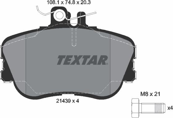 Textar 89010900 - Комплект гальм, дисковий гальмівний механізм avtolavka.club