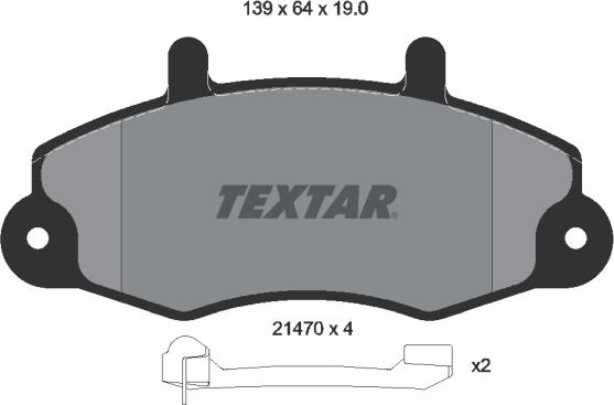 Textar 89002900 - Комплект гальм, дисковий гальмівний механізм avtolavka.club