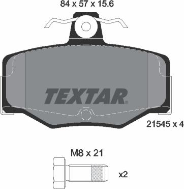 Textar 2154501 - Гальмівні колодки, дискові гальма avtolavka.club