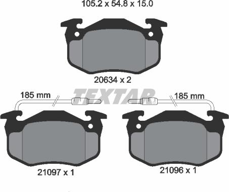 Textar 89010200 - Комплект гальм, дисковий гальмівний механізм avtolavka.club