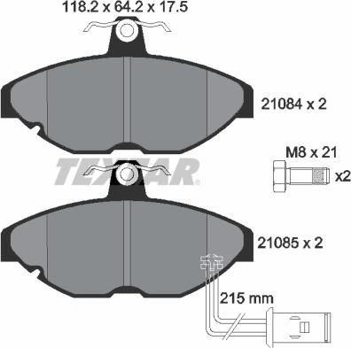 Textar 2108401 - Гальмівні колодки, дискові гальма avtolavka.club