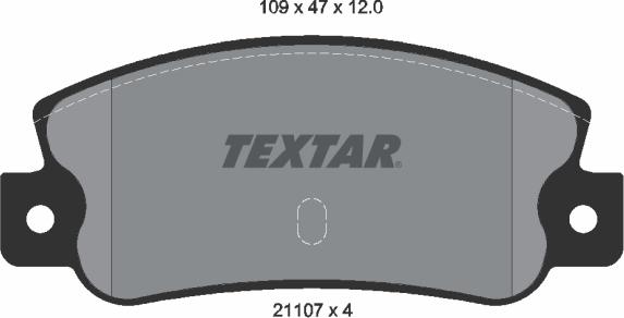 Textar 2110701 - Гальмівні колодки, дискові гальма avtolavka.club