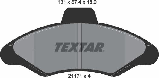 Textar 89001900 - Комплект гальм, дисковий гальмівний механізм avtolavka.club