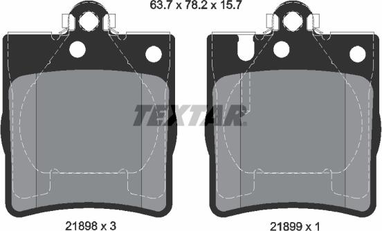 Textar 2189803 - Гальмівні колодки, дискові гальма avtolavka.club