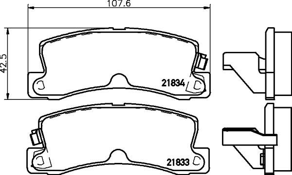 Textar 2183304 - Гальмівні колодки, дискові гальма avtolavka.club