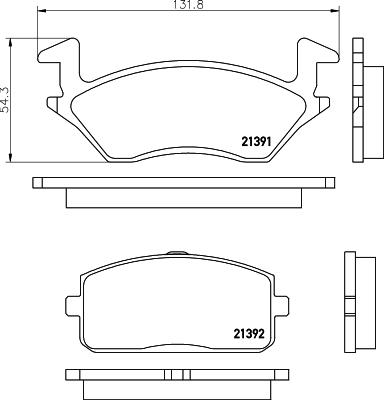 Textar 2139101 - Гальмівні колодки, дискові гальма avtolavka.club