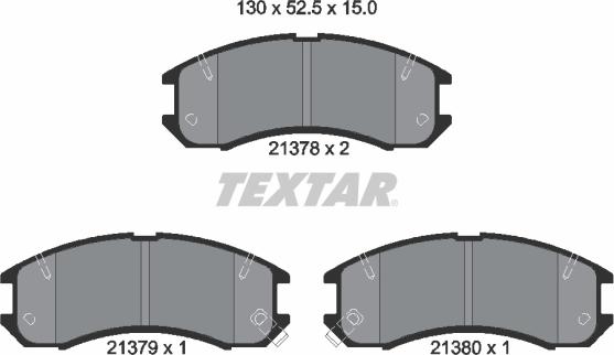 Textar 2137801 - Гальмівні колодки, дискові гальма avtolavka.club