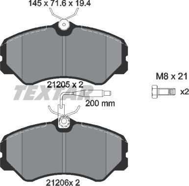 Textar 89010300 - Комплект гальм, дисковий гальмівний механізм avtolavka.club