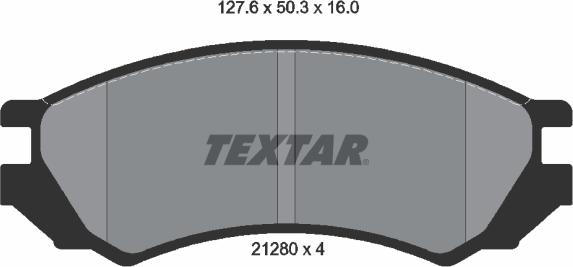 Textar 2128002 - Гальмівні колодки, дискові гальма avtolavka.club