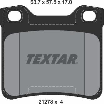 Textar 89002200 - Комплект гальм, дисковий гальмівний механізм avtolavka.club