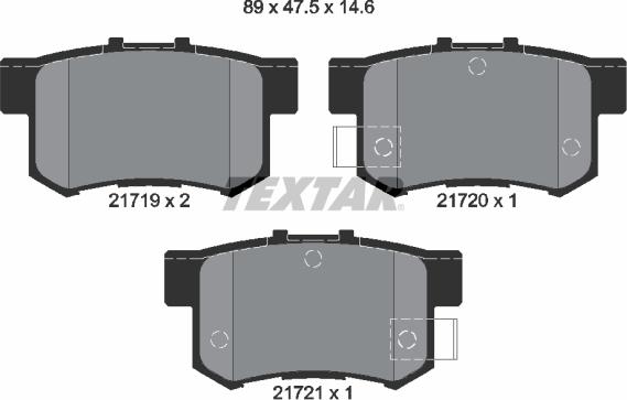 Textar 2171901 - Гальмівні колодки, дискові гальма avtolavka.club