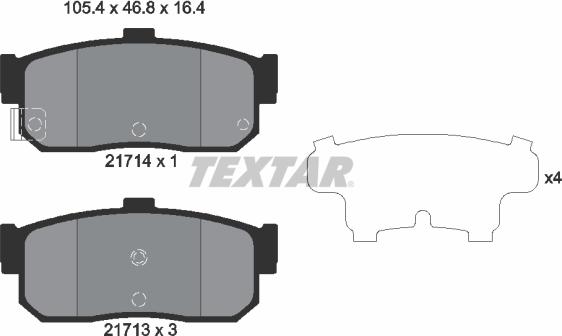 Textar 2171401 - Гальмівні колодки, дискові гальма avtolavka.club