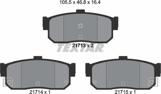 Textar 2171301 - Гальмівні колодки, дискові гальма avtolavka.club