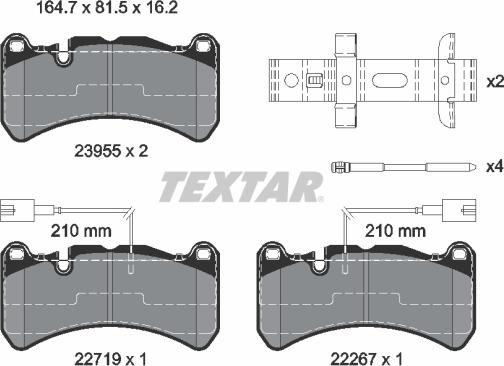 Textar 2395503 - Гальмівні колодки, дискові гальма avtolavka.club