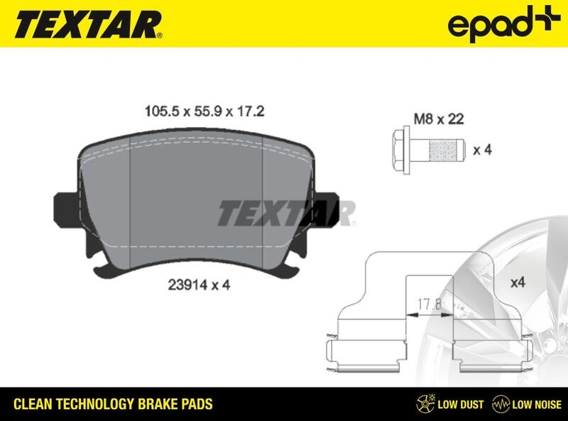 Textar 2391401CP - Гальмівні колодки, дискові гальма avtolavka.club