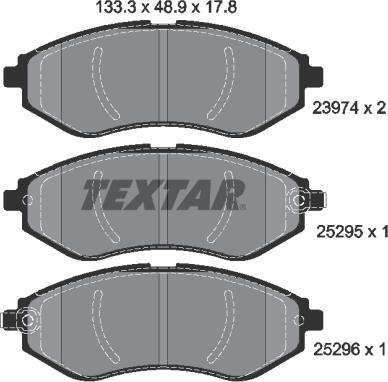 Textar 2397406 - Гальмівні колодки, дискові гальма avtolavka.club