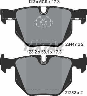 Textar 2344702 - Гальмівні колодки, дискові гальма avtolavka.club