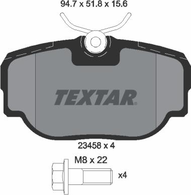 Textar 2345801 - Гальмівні колодки, дискові гальма avtolavka.club