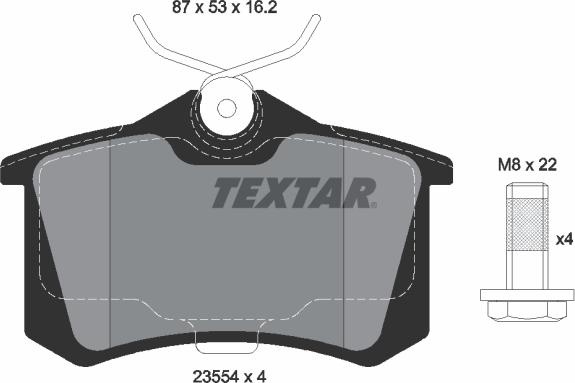 Textar 2355406 - Гальмівні колодки, дискові гальма avtolavka.club