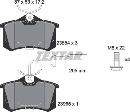 Textar 2355403 - Гальмівні колодки, дискові гальма avtolavka.club