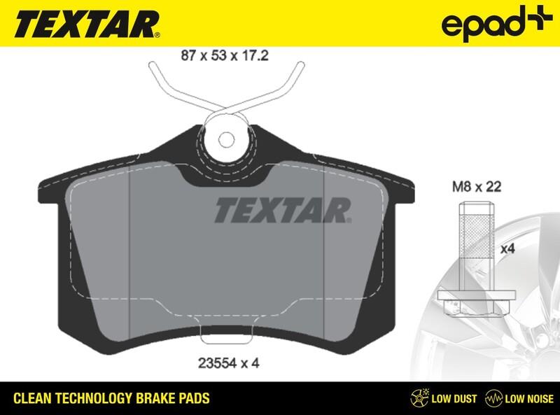 Textar 2355402CP - Гальмівні колодки, дискові гальма avtolavka.club