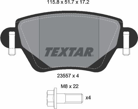 Textar 89007100 - Комплект гальм, дисковий гальмівний механізм avtolavka.club