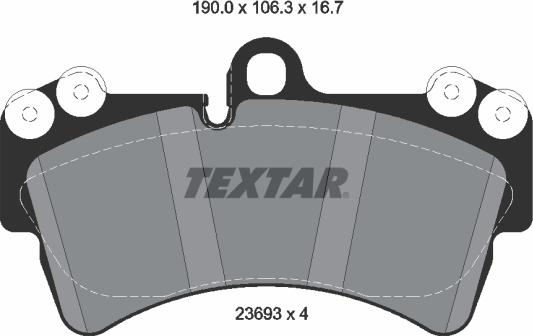 Textar 2369302 - Гальмівні колодки, дискові гальма avtolavka.club