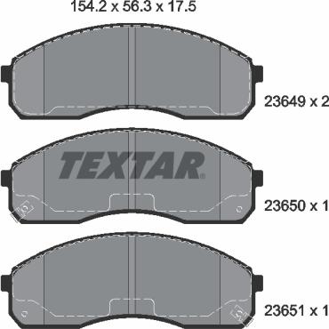 Textar 2364904 - Гальмівні колодки, дискові гальма avtolavka.club