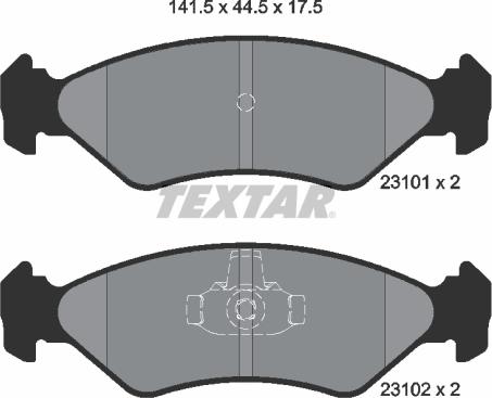 Textar 89004900 - Комплект гальм, дисковий гальмівний механізм avtolavka.club