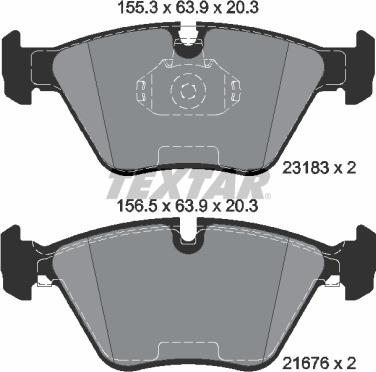 Textar 2318381 - Гальмівні колодки, дискові гальма avtolavka.club