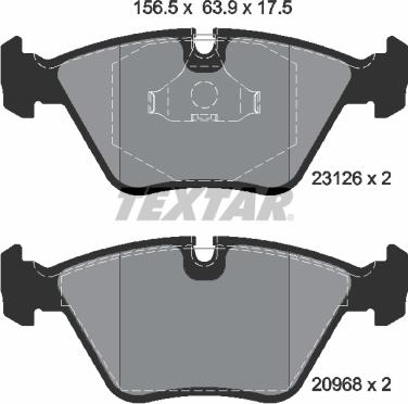 Textar 2312601 - Гальмівні колодки, дискові гальма avtolavka.club