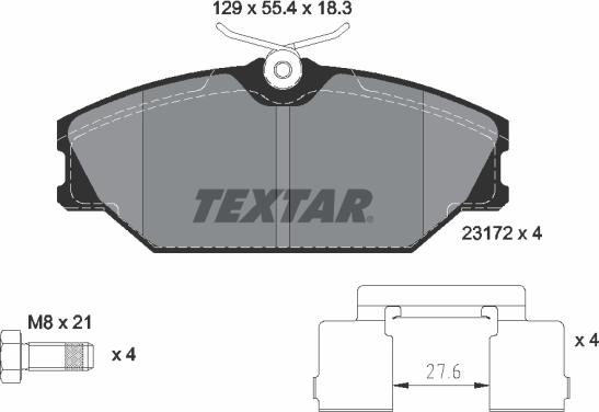 Textar 89005600 - Комплект гальм, дисковий гальмівний механізм avtolavka.club