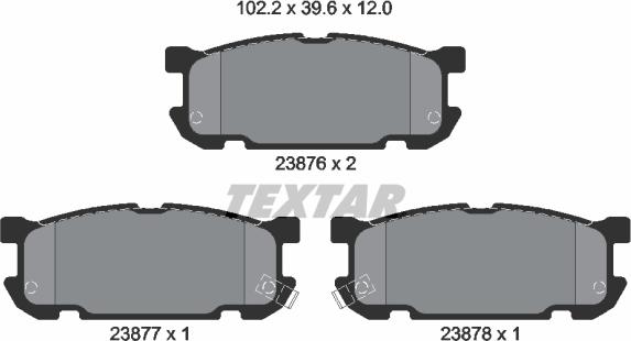 Textar 2387601 - Гальмівні колодки, дискові гальма avtolavka.club