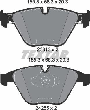 Textar 2331301 - Гальмівні колодки, дискові гальма avtolavka.club