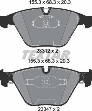 Textar 2331204 - Гальмівні колодки, дискові гальма avtolavka.club