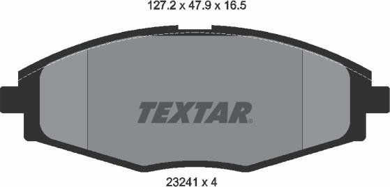 Textar 2324102 - Гальмівні колодки, дискові гальма avtolavka.club