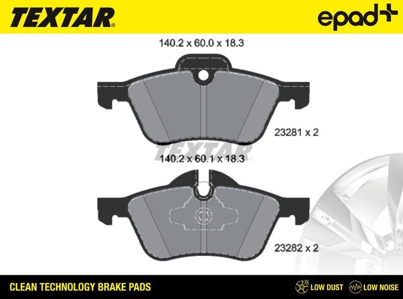 Textar 2328101CP - Гальмівні колодки, дискові гальма avtolavka.club