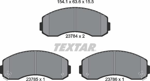 Textar 2378401 - Гальмівні колодки, дискові гальма avtolavka.club