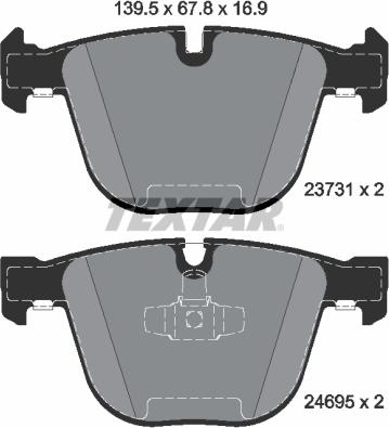 Textar 2373101 - Гальмівні колодки, дискові гальма avtolavka.club