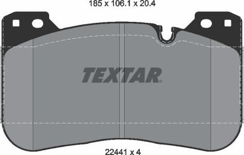 Textar 2244101 - Гальмівні колодки, дискові гальма avtolavka.club