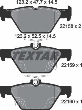 Textar 2215801 - Гальмівні колодки, дискові гальма avtolavka.club