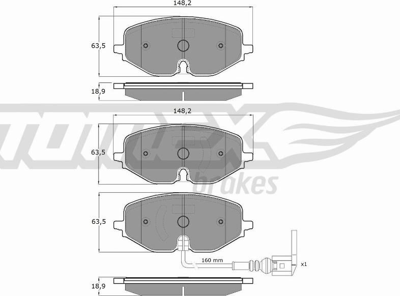 TOMEX brakes TX 60-09 - Гальмівні колодки, дискові гальма avtolavka.club