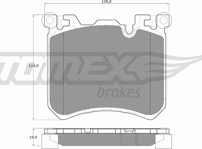 TOMEX brakes TX 19-46 - Гальмівні колодки, дискові гальма avtolavka.club