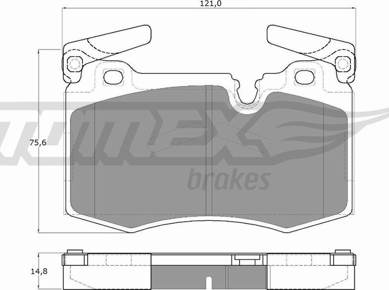 TOMEX brakes TX 19-47 - Гальмівні колодки, дискові гальма avtolavka.club