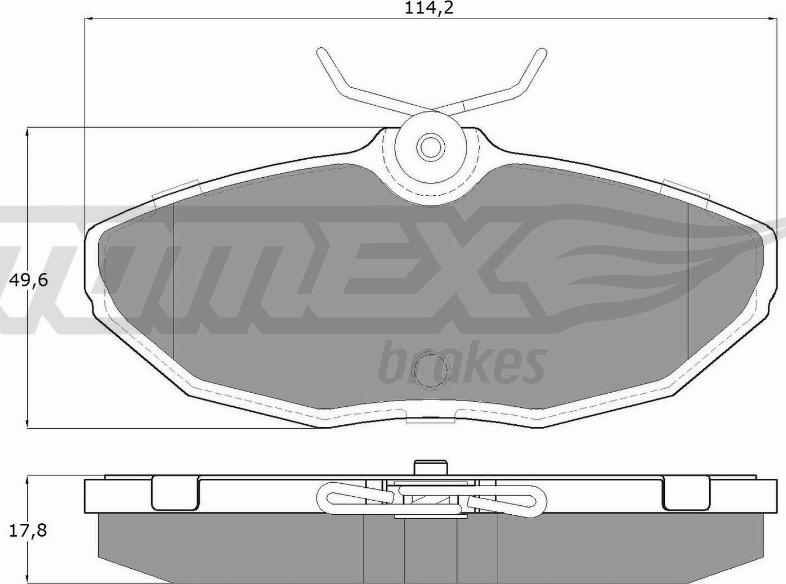 TOMEX brakes TX 19-54 - Гальмівні колодки, дискові гальма avtolavka.club